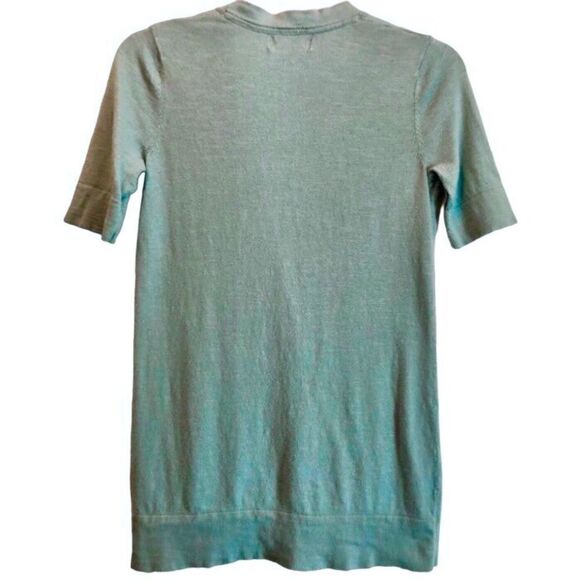 Eddie Bauer Cotton Short Sleeve Cardigan Sweater in Aqua Green Women’s XS - Picture 4 of 6